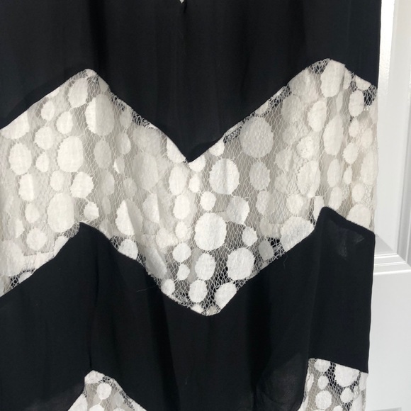 Black and White Strapless Maxi Dress - Picture 3 of 3